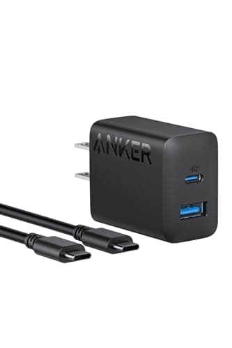 Anker 20W 2-Port Charger with USB-C Cable Black