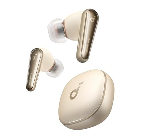 Anker Soundcore Liberty 4(Bluetooth 5.3)【完全ワイヤレスイヤホン/ウルトラノイズキャンセリング 2.0 / 3Dオーディオ / ワイヤレス充電/マルチポイント接続/外音取り込み / 最大28時間再生 / ハイレゾ / IPX4防水規格 / ヘルスモニタリング/PSE技術基準適合】シャンパンゴールド
