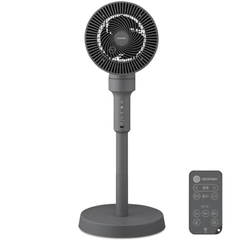 アイリスオーヤマ サーキュレーター扇風機 18畳 上下左右首振り リモコン付き 静音 STF-AC15TEC-H