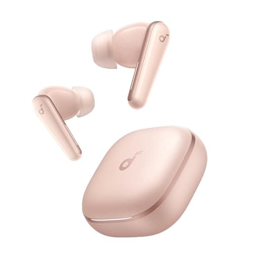Anker Soundcore Liberty 5(Bluetooth 5.4)【完全ワイヤレスイヤホン/ウルトラノイズキャンセリング 3.5 / 3Dオーディオ / Dolby Audio対応/ワイヤレス充電/マルチポイント接続/外音取り込み / 最大48時間再生 / ハイレゾ / IP55 防塵・防水規格/PSE技術基準適合】アプリコットピンク