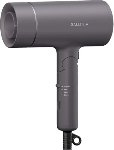 SALONIA サロニア グロッシーケア ドライヤー ツヤ髪 速乾 軽量 ヘアドライヤー グレー 【Amazon.co.jp限定】