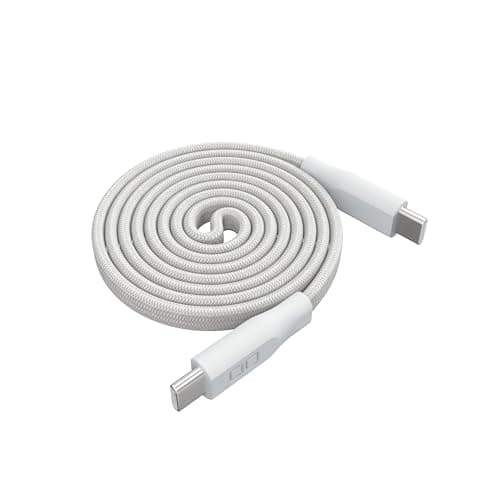 CIO Mate Flat Spiral Cable CtoC 1m ナチュラルホワイト CIO-NLSC-FL-CC1-NWH