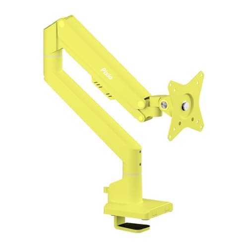 【5年保証付き】PS1S Wave Yellow イエロー モニターアーム シングル かわいい 上下 32インチ 24インチ 27インチ
