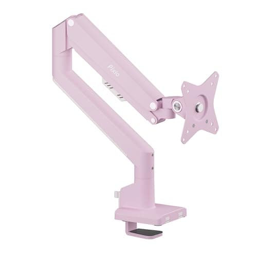 【5年保証付き】Pixio PS1S Wave Pastel Pink モニターアーム シングル パステルピンク かわいい 上下 左右 32インチ 24インチ 27インチ