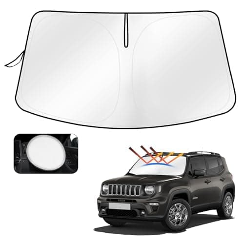 CARTIST ジープ レネゲード BU系 フロントサンシェード Jeep Renegade H27.9~現行 サンセット サンフィア サンライン フロントガラス サンシェード シェードカーテン マルチサンシェード 遮光性良い シェード 日よけ 車種専用 UVカット 車中泊 カスタムパーツ インテリア 内装パーツ 取付簡単 収納袋付