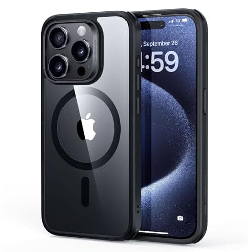 ESR iPhone 15 Pro(6.1インチ)ハイブリッドケース Clear Black ClassicHybridCase
